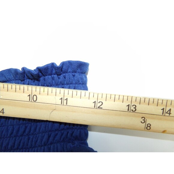 Ninexis Women's Blue Elastic Waist Banded Crop Flare Pants High waist Size SM - Picture 9 of 11